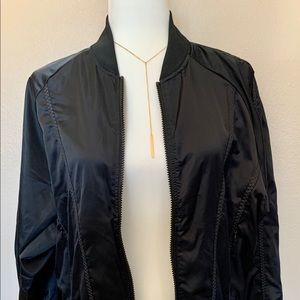 Black bomber jacket